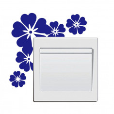 Sticker decorativ pentru intrerupator, Flori, 11 cm, 12208ST-23