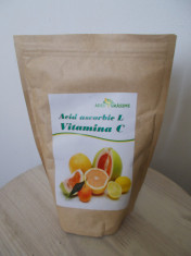 Vitamina C acid ascorbic L pudra alimentara 100% pura 400g pret mic foto