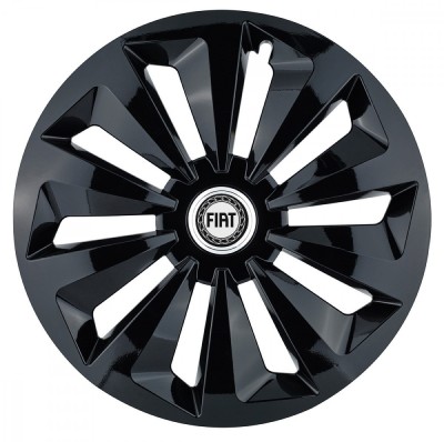 Set 4 capace roti Fox negru R15 pentru gama auto Fiat foto