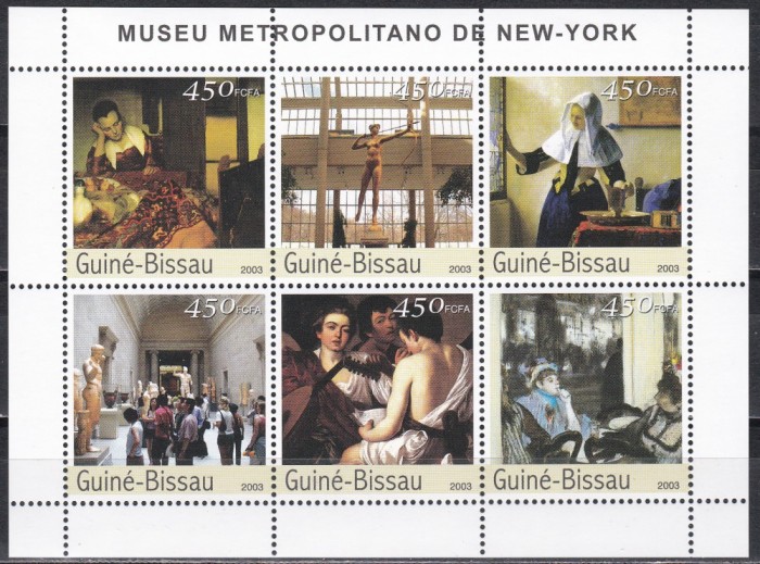 Guineea Bissau 2003 - Mari muzee ale lumiii &ndash; Metropolitan, New York, Bloc, MNH