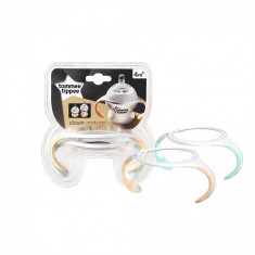 Set 2 manere pentru biberoane, portocaliu, 4 luni+ Tommee Tippee