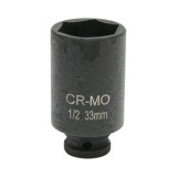 Cheie tubulara de impact lunga 33 mm, 78 mm, patrat 1/2, Cr-Mo Breckner