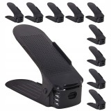 (DL) Set 10 organizatoare pentru pantofi regalabile, plastic, culoare negru Household NewTrend
