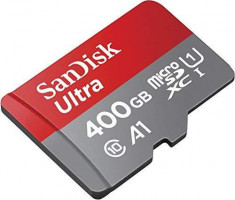 Card de memorie SanDisk Ultra 400GB microSDXC + adaptor, Class 10, UHS-I (173478) foto