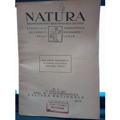 REVISTA NATURA NR.4/1927