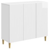 vidaXL Bufet Alb foarte lucios 89 x 34,5 x 80 cm Lemn prelucrat 894649