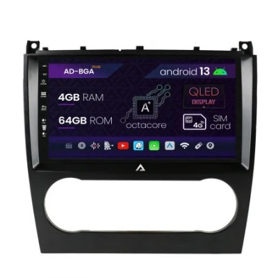 Navigatie Mercedes Benz C-Class W203 (2004-2011), Android 13, A-Octacore 4GB RAM + 64GB ROM, 9 INCH - AD-BGA9004+AD-BGRKIT414 foto