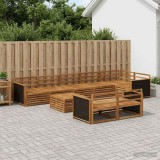 Cumpara ieftin Set de canapele de exterior 9 buc. 8-Locuri natural