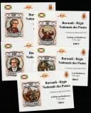 Burundi 2013 - Arta,Muzica , Compozitori , Ludwig van Beethoven , 5 colite nedantelate, Nestampilat