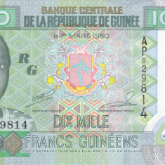 Bancnota Guineea 10.000 Franci 2007 - P42a UNC