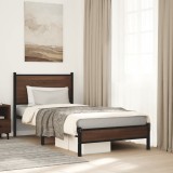 VidaXL Cadru pat metalic fără saltea, stejar maro, 75x190 cm 4007912