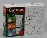 Set creativ 3 mini canvas, pe sfoara, tematica de iarna