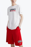Cumpara ieftin Tricou barbati cu imprimeu cu logo Tommy Jeans din bumbac organic alb, XL