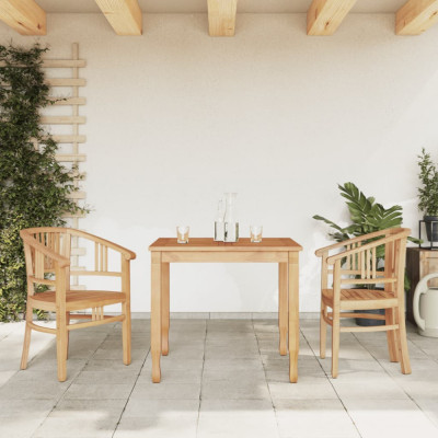 vidaXL Set mobilier pentru grădină, 3 piese, lemn masiv de tec foto