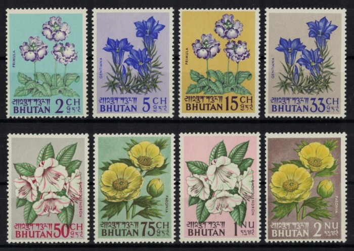 BHUTAN 1965 - Flori / serie completa MNH