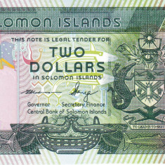 Bancnota Insulele Solomon 2 Dolari (2011) - P25 UNC