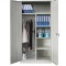 Vestiar Fiset metalic Premium 4 polite si spatiu haine cu bara, 900x400x1800 mm (LxlxH), 60 kg/polita, Asamblat, PLUS