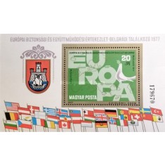 Ungaria 1977 - Europa, colita neuzata