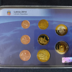 Set Euro - Probe - Letonia 2014 , 8 monede