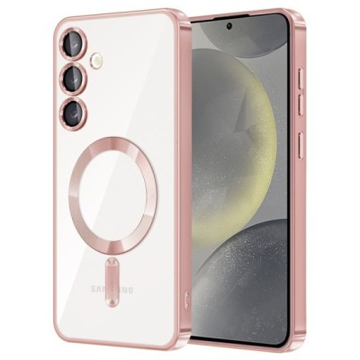 Husa pentru Samsung Galaxy S24 - Techsuit Luxury Crystal MagSafe - Pink foto