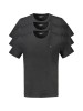 Tommy Hilfiger, Set 3 tricouri barbati, cu mini logo, Regular fit, Negru, S
