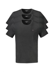 Tommy Hilfiger, Set 3 tricouri barbati, cu mini logo, Regular fit, Negru, S foto