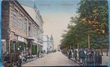 Carte postala, Campulung, Bulevardul, perioada interbelica