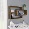 VidaXL Raft de perete, stejar fumuriu, 104x20x58,5 cm, lemn compozit