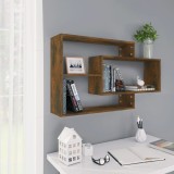 vidaXL Raft de perete, stejar fumuriu, 104x20x58,5 cm, lemn compozit