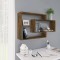 vidaXL Raft de perete, stejar fumuriu, 104x20x58,5 cm, lemn compozit