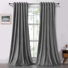 Draperie soft cu rejansa transparenta cu ate pentru galerie, Super, 150x230 cm, densitate 200 g/mp, Gri