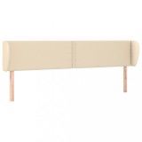 Cumpara ieftin Tablie de pat cu aripioare crem 183x23x78/88 cm material textil