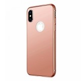 Cumpara ieftin Husa iPhone X MyStyle Elegance Luxury Oglinda Rose-Gold Silicon, Anti-soc, Anti-zgarieturi, Aurie/Roz