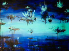 Tablou abstract &amp;quot;Flying Waterlilies&amp;quot; 120/100cm foto