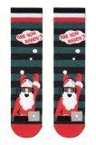 Șosete haioase Crăciun, model &rdquo;Santa Party&rdquo;, DiWaRi 441, Turcoaz &Icirc;nchis, 27-29 (42-45)
