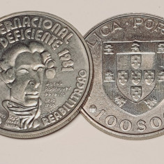 3346 Portugalia 100 Escudos 1984 Year of Disabled People 1981 km 625