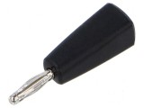 Conector banană 2mm 10A 30VAC 60VDC negru nichelat
