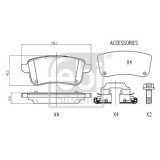 Febi Bilstein set placute frana, frana disc