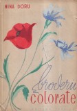 Carte Broderii Colorate Nina Doru - 1960, 71 Pagini, Brosata, Engleza, 21x28 cm