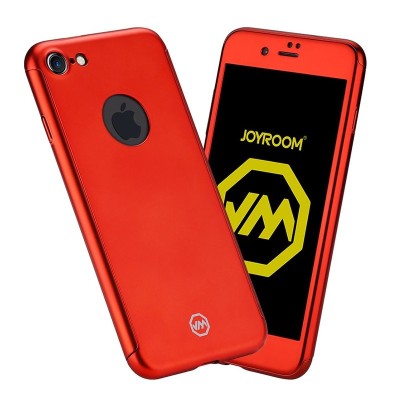Husa apple iphone 6/6s 6 joyroom (fata + spate) rosu + folie de protectie foto