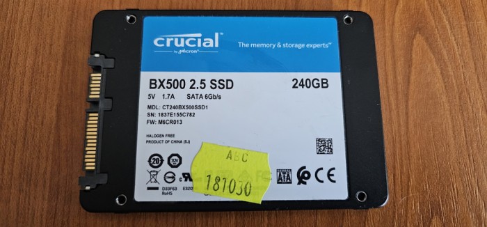 SSD CRUCIAL 240 GB /SATA 6,5 GB/s , CITITI DESCRIEREA .