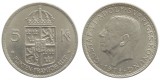 Fl18 SUEDIA 5 COROANE KRONOR 1972 GUSTAV VI XF, Europa, Cupru-Nichel