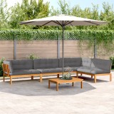 vidaXL Set canapele de grădină cu perne din paleți 5 piese lemn acacia