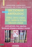 DICTIONAR ANTOLOGIC DE ISTORICI, CRITICI LITERARI, ESEISTI, OAMENI DE CULTURA, PUBLICATII LITERARE-CONSTANTA BAR