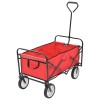 Cărucior manual pliabil vidaXL roșu, oțel, 92x52x118cm, 75kg, roți 360&deg;, transport &amp; depozitare ușoară