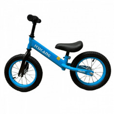 Bicicleta fara pedale, cadru metalic, roti din cauciuc 83x54 cm, Albastru foto