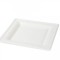 Set farfurii patrate albe, biodegradabile, 20x20 cm, 50 buc
