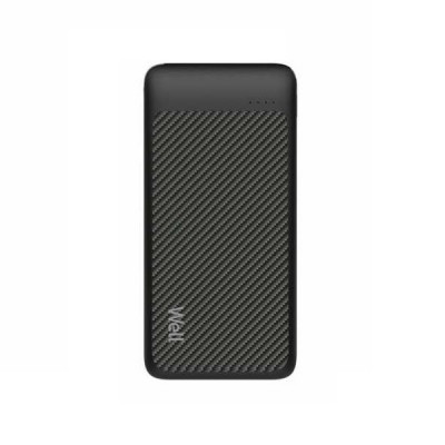 Acumulator extern powerbank 10000mAh 2.1A negru Well foto