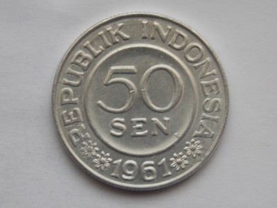50 SEN 1961 INDONEZIA foto