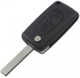 Carcasa cheie Topautochei&reg; pentru Citroen C2 C5 C3 C4 C6 C8, 2 butoane, lamela HU83, fara suport pentru baterie, Fara Brand